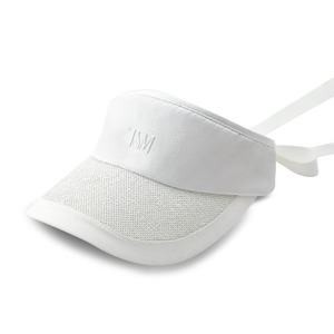 Metallic ribbon sun visor (white)